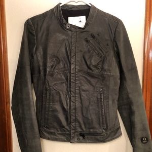 G-Star Raw, Aviator Leather Jacket, Small